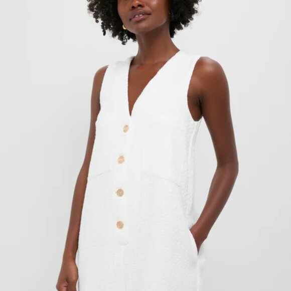 Tuckernuck White  Textured Myla Romper XXL - Picture 1 of 4